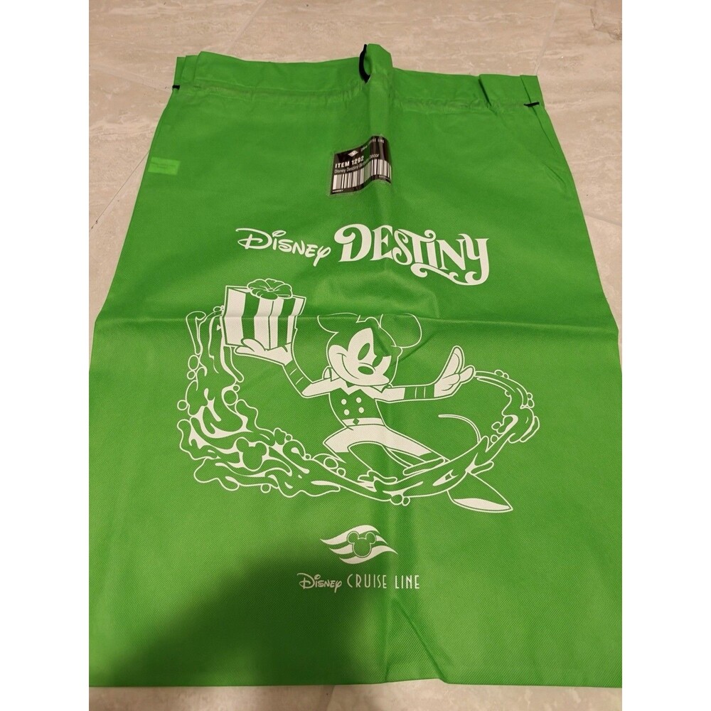NEW Disney Cruise Line Destiny Super Hero Green Laundry Bag In Room Gift